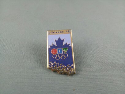 Rare - 1994 Winter Olympic Games Pin - CTV British Columbia Broadcast Pin - $25.00