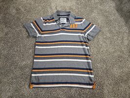 Aeropostale Striped Polo Shirt Mens Sz Large Sports Golf Preppy Grunge Gray - $24.75
