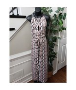 Lush Jumpsuit Womens Medium Multicolor Snakeskin Print Drawstring Waist ... - $40.62 CAD