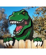 Tyrannosaurus Rex T-Rex Dinosaur Fence Peeker Peeper Garden Yard Art Decoration - $137.61
