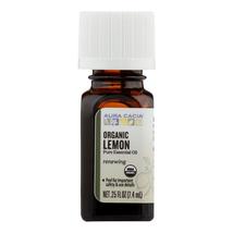 Aura Cacia - Organic Essential Oil - Lemon - .25 oz - £15.25 GBP