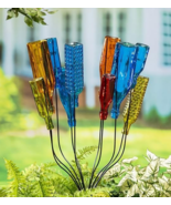 Unique Style Outdoor Metal Wine Bottle Holder Bush Tree Garden Yard Stak... - $35.63