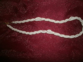 3 Strand Twisted Imitation Pearl Necklace  - $5.00