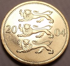 Gem Unc Estonia 2004 50 Senti~3 Leopards Stacked On Each Other~Free Ship... - £2.65 GBP