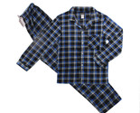Men&#39;s Fleece 2 Piece Sleepwear Button Up Drawstring Waist Pajama Set - M - £15.56 GBP
