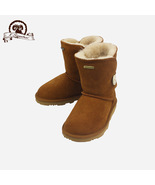 K.Signature Summer Little Kids  Button Sheepskin Winter Snow Boots  - £61.01 GBP