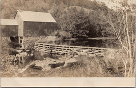 Old Mill And Log Dam RPPC Real Photo Postcard New Hampshire - £11.68 GBP