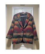 Vintage String Bean Womens Aztec Coat Southwest Coat Size Large Made In USA - $67.84 CAD