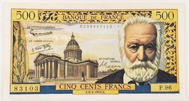 1958 France 500 Francs Note P#133 XF État Superbe Couleurs - £94.95 GBP