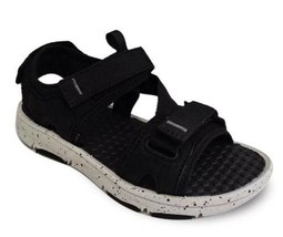 Boys Sandals Sonoma Black Fx Leather Sport Open Toe Sandals-size 4 - £15.03 GBP