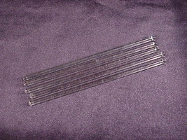 Set of 5 Plain Clear Glass Swizzle Sticks, 8 inches long, lot - £7.13 GBP