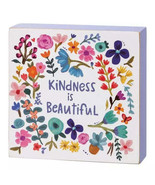 &quot;Kindness Is Beautiful&quot; Inspirational Block Sign - $12.15 CAD