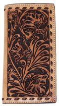 Men's Western Rodeo Wallet Beaded Antique Floral Tooled Buckstitch 18RTW... - $46.52+