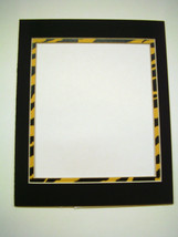 Picture Frame Double Mat 8x10 for 6x7 photo  Tiger animal Stripe Black G... - $2.99
