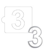 3 Number Counting Stencil And Cookie Cutter Set USA Made LSC108-3 - $6.76 CAD
