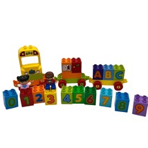 Duplo Lego Blocks ABC School Bus MiniFigs Numbers Blocks 24 pieces - £13.54 GBP