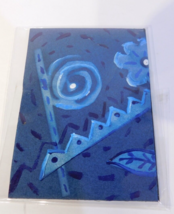 Blue Spiral - ACEO Sun Print - 2.5x3.5&quot; on Arches Art Board c 2018 - £11.47 GBP