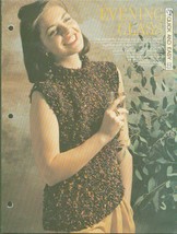 Knitting pattern for ladies lovely evening top knitted in 4 ply &amp; novelt... - $1.50