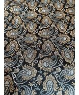 Vintage Paisley 1980s Bolt of Heavy Furniture Fabric 106&quot; x 63&quot; - $55.10 CAD
