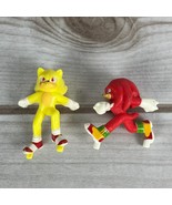 Lot of Sonic The Hedgehog Cake Topper Toys Plastic Spike &amp; Super Sonic R... - £7.81 GBP