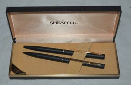 Sheaffer Matte Black Gold Electroplate Pen/Pencil Set - $42.06