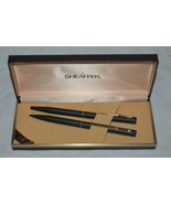 Sheaffer Matte Black Gold Electroplate Pen/Pencil Set - $42.06