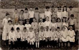 School Class Photo Little Girls &amp; Boys c1930 Wilma Matlock Postcard Z23 - £6.35 GBP
