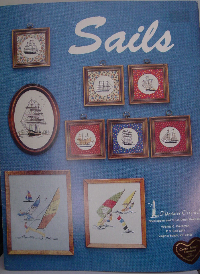 Pattern Booklet Cross Stitch Needlepoint "Sails" - $5.00