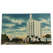Miami Beach FL The Sea Isle Hotel Collins Ave Vintage Postcard Unposted Linen - £3.86 GBP