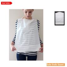 Disposable Adult Bibs with Crumb Catcher for Clean Dining White X-Large - $61.33