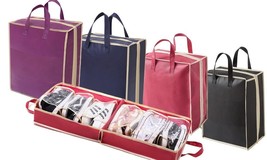 Portable Travel Shoe Organiser Storage Bag Luggage 6 Pair New Improved D... - £4.94 GBP