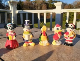 Vtg Christmas Ornaments Walt Disney Productions Mickey Minnie Pluto Donald - £23.99 GBP