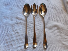 3 Vintage Silver Plated unmarked Buffet Serving Pieces - 2 Spoons &amp; 1 Fork - $19.79