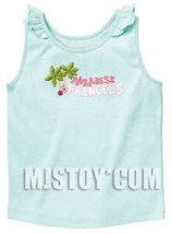NWT GYMBOREE Embroidered Paradise Princess Tank Top Blue Summer Girl T-S... - $14.99
