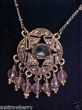 Monet Gold Tone Crystal Charm Pendant Chain Necklace New - £24.83 GBP