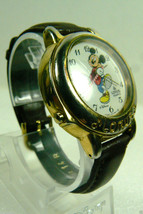 Disney Mickey Mouse Lorus Music March Band Leader wrist watch leather band - £125.82 GBP