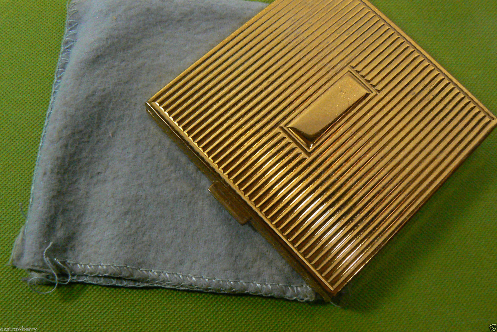 VTG Evans Gold Tone compact pocket Mirror square - $94.05