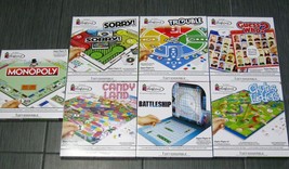 7 Mini Games Lot Monopoly Battleship Sorry Trouble Guess Who Travel Colorforms - £19.97 GBP