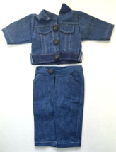 Vintage Denim Top (Jacket) and Bottoms (Jeans) for Doll Baby or Stuffed ... - $17.00