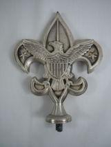 Boy Scouts BSA Silver Color Flagpole Topper with Eagle and Shield Design - £32.10 GBP