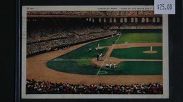 An item in the Sports Mem, Cards & Fan Shop category: George McAfee (d. 2009) Signed Autographed Vintage 1942 Comiskey Park Postcard
