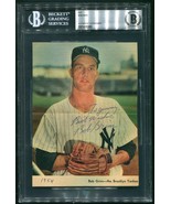 BOB GRIM SIGNED VINTAGE PHOTO AUTO NY YANKEES CIRCA 1954 ROOKIE SLABBED BAS - £43.94 GBP