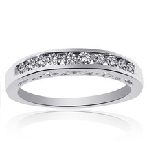 Women Round Brilliant Diamond Wedding Band in 14K White Gold (0.50ctw) - £390.55 GBP