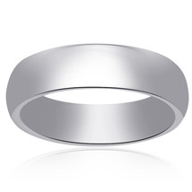 14K White Gold Comfort Fit Concave Mens Wedding Band - $522.72