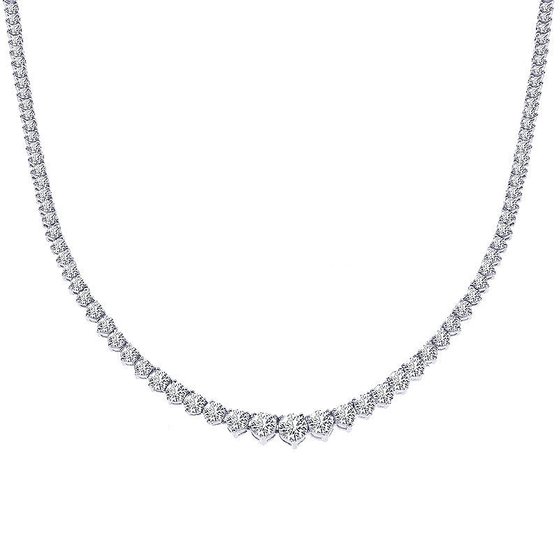 Primary image for 12.25 Carat Diamond Women Necklace 14K White Gold