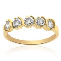 Women Round Brilliant Diamond Wedding Band in 14K Yellow Gold (1.15 ctw) - £1,093.40 GBP