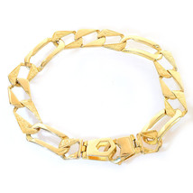 11.3mm 14K Yellow Gold Sleeve Figaro Chain Bracelet - $1,583.01