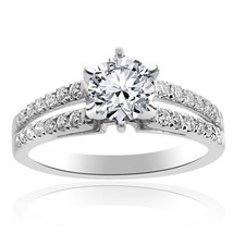 1.25 Carat G-VS1 Natural Round Cut Diamond Split Shank Engagement Ring - £4,156.57 GBP