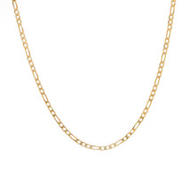 4.6 mm 14K Yellow Gold Classic Figaro Chain Necklace Italy - £893.44 GBP