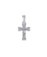 14K White Gold Jesus Crucifix Cross Pendant - £147.15 GBP